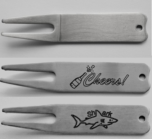 stainless steel engraved and plain pitch mark tools